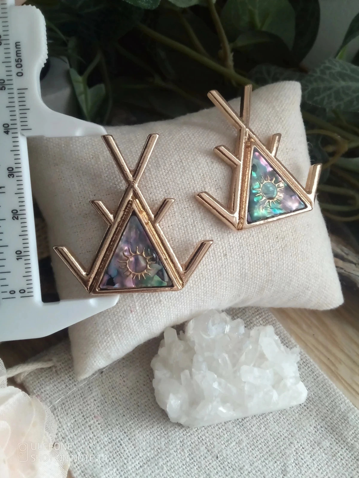 Pendientes étnicos de caracoles soleados – photo 2